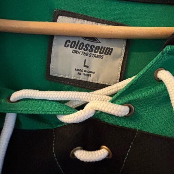 UND North Dakota Hockey Green and Black Lace-Up Jersey - Picture 2 of 4